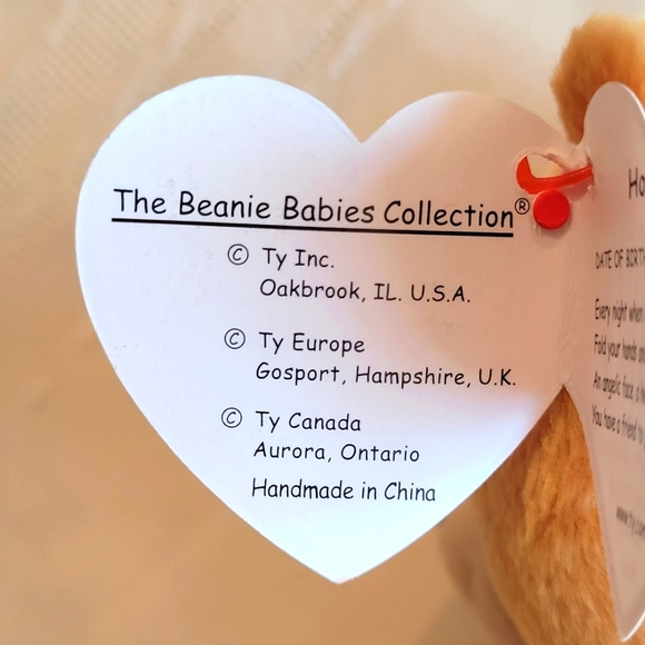 Hope Beanie Baby Praying Bear Retired with Tag Errors NWT - Picture 4 of 8